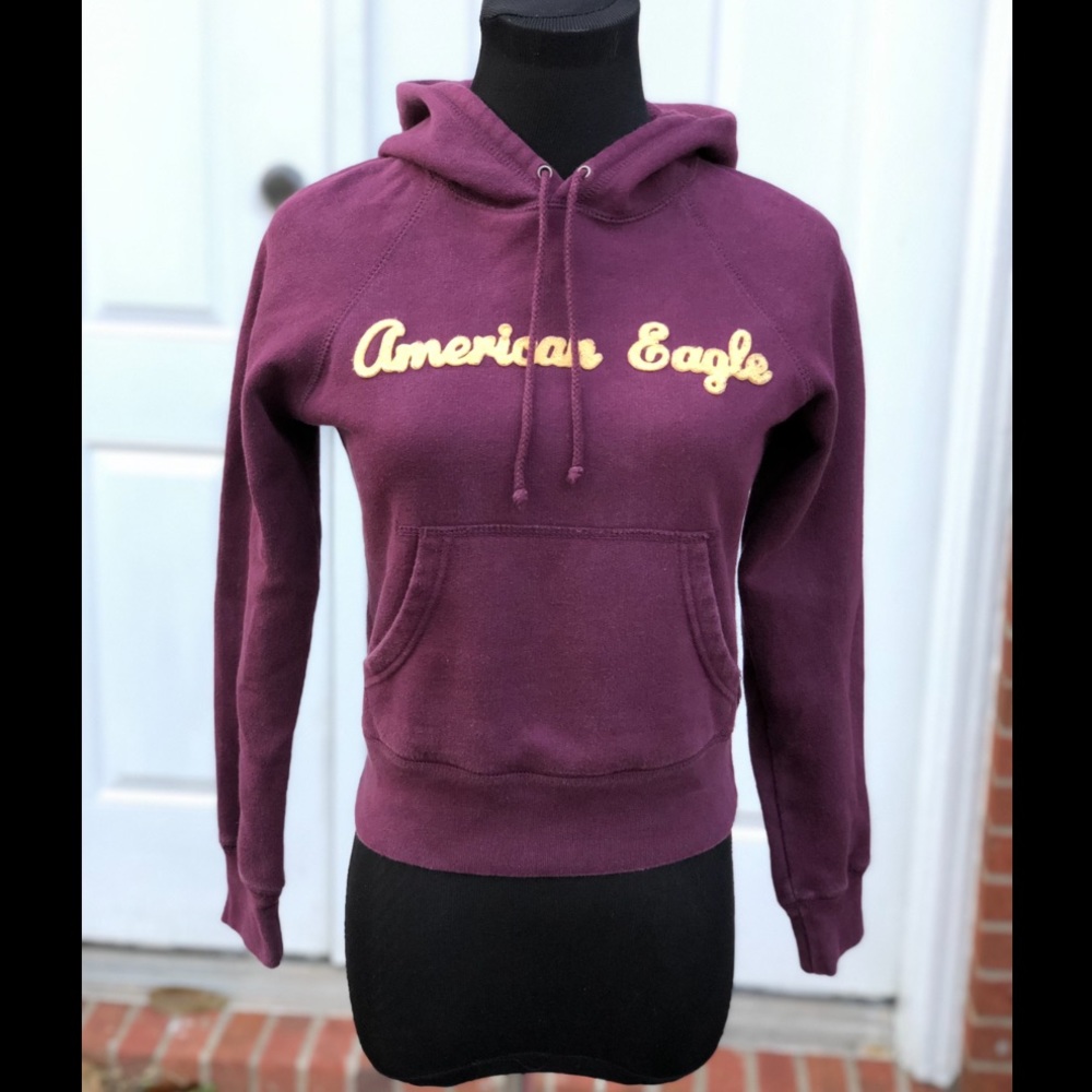 American Eagle Burgundy Hoodie
